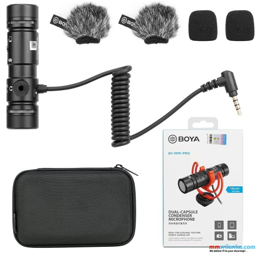 BOYA BY-MM1 PRO DUAL CAPSULE CONDENSER MICROPHONE (6M)